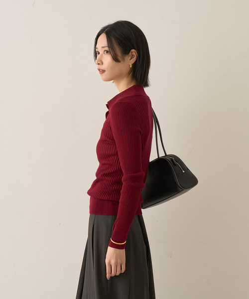 Rouge Vif（ルージュヴィフ）本革ボストンバッグ Rouge vif（ルージュ ヴィフ） ボストンバッグ パイピングロング
