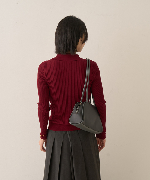 Rouge Vif（ルージュヴィフ）本革ボストンバッグ Rouge vif（ルージュ ヴィフ） ボストンバッグ パイピングロング