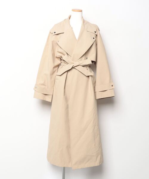 courreges クレージュ トレンチコート ベージュ 9AR B3175 MEDE19F（メデジュウキュウ） トレンチコート コート 水を受け流す