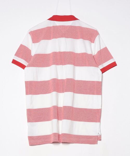 ✈ 美品　トミーヒルフィガー 　半袖 シャツ　赤 ピンク　メンズ M　ロゴ 刺繍 TOMMY HILFIGER - ✈ 美品 トミーヒルフィガー 半袖 シャツ 赤