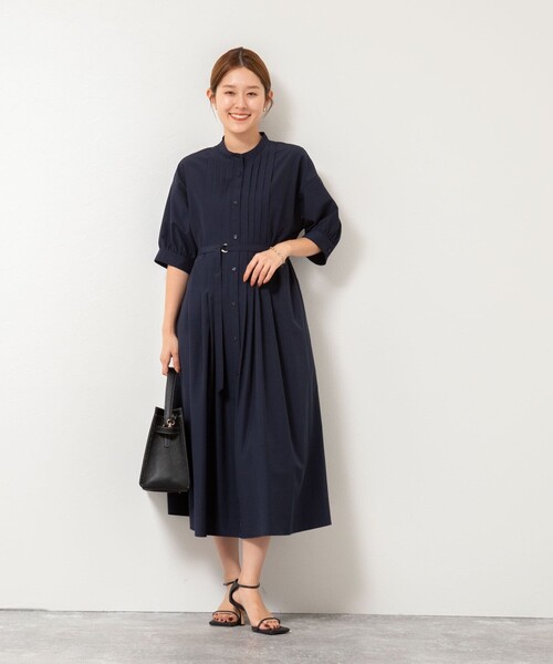 NOLLEY'S（ノーリーズ） シャツワンピース タックシャツワンピース