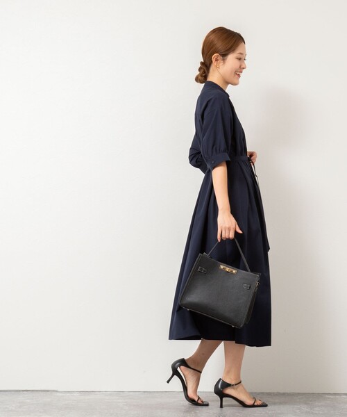 NOLLEY'S（ノーリーズ） シャツワンピース タックシャツワンピース