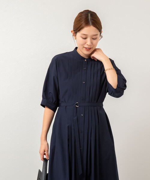 NOLLEY'S（ノーリーズ） シャツワンピース タックシャツワンピース