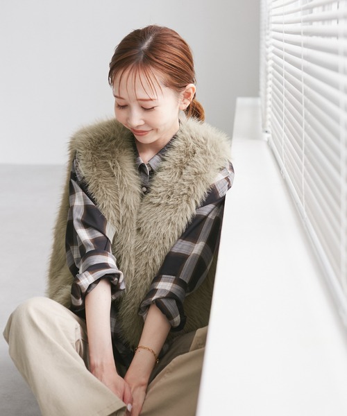 ROPE' PICNIC ベスト ジレ ファーベスト レディース : ZOZOTOWN Yahoo