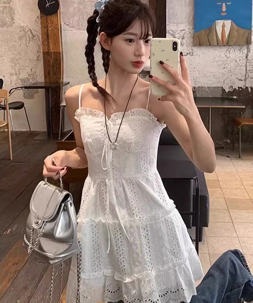 「shopnikoniko」 キャミソールブラウス フリー ホワイト レディース_画像7