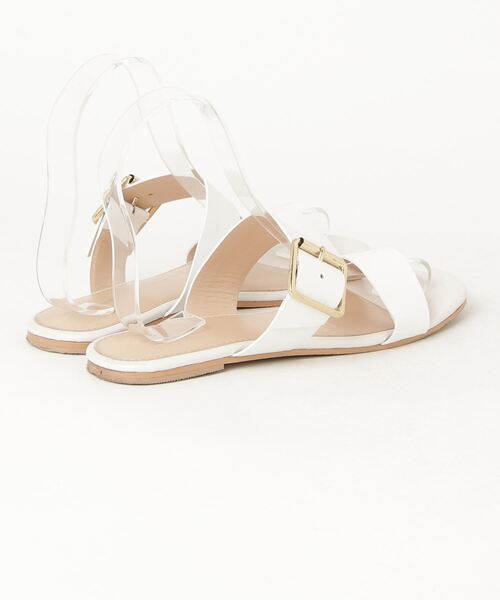 「Au BANNISTER」 フラットサンダル L ホワイト レディース_画像2