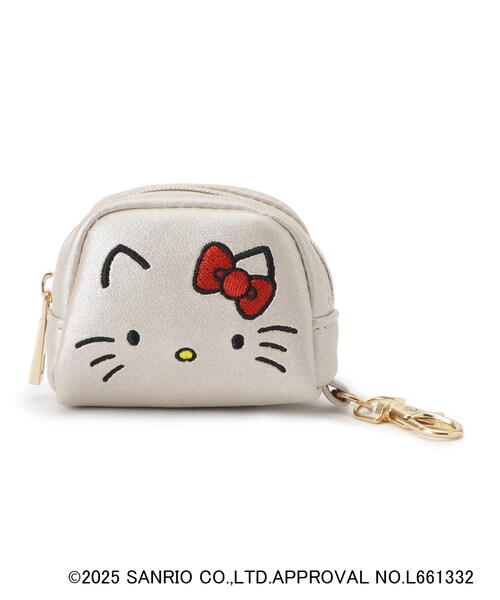 grove（グローブ） ポーチ 「ハローキティ」フェイス刺繍チャーム