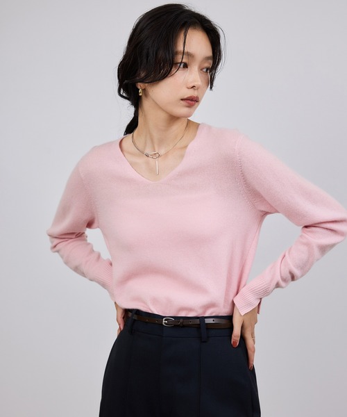 ROPE'（ロペ） ニット セーター カシミヤVネックニットプルオーバー