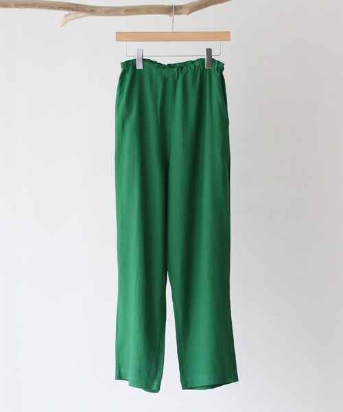 「CANAL JEAN」 「El mar」イージーパンツ ONE SIZE カーキ レディース_画像9