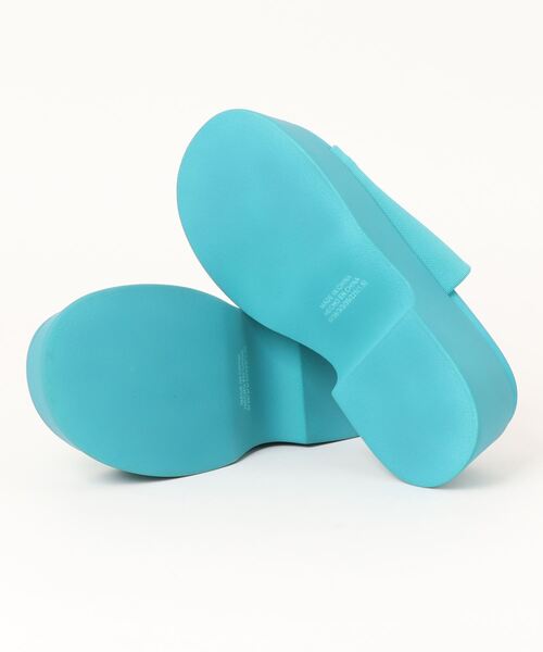 「STEVE MADDEN」 フラットサンダル 24.5cm ターコイズブルー レディース_画像3
