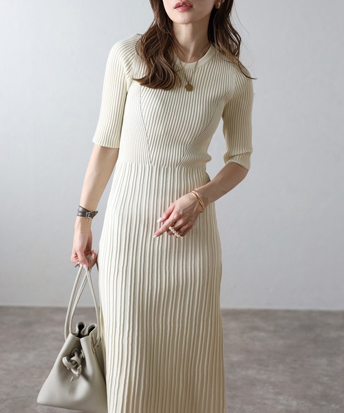 ワンピース Bonjour Bonjour Sagan（ボンジュールサガン） 半袖ワンピース FREE ネイビー