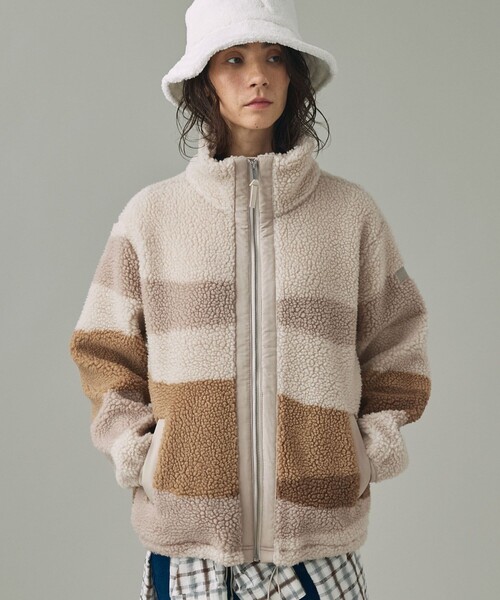 AIGLE（エーグル） ブルゾン アウター ジップアップシェルパフリース