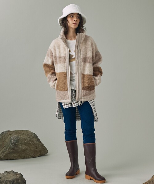 AIGLE ブルゾン Sサイズ AIGLE（エーグル） ブルゾン アウター ジップアップシェルパフリース