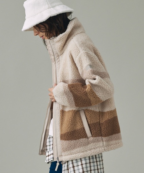 AIGLE（エーグル） ブルゾン アウター ジップアップシェルパフリース