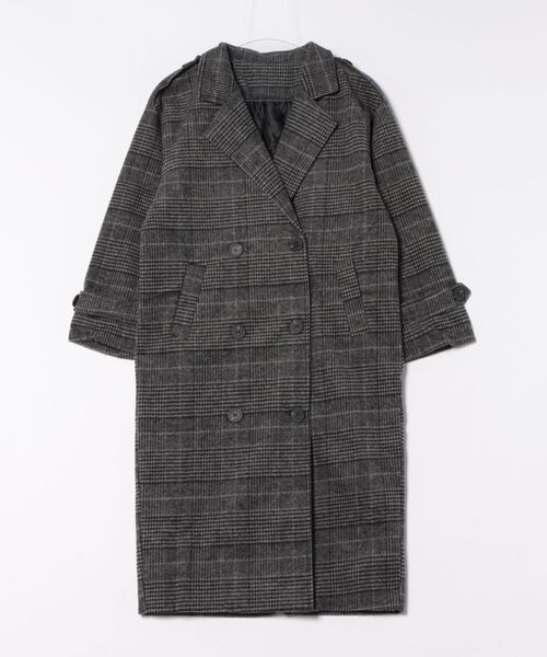 BLANC FICELLE コート アウター グレンチェック 裏地キルティング