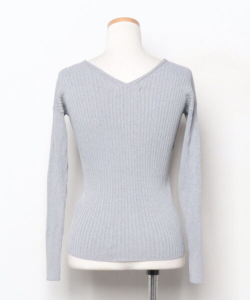 「qualite」 長袖ニット フリー グレー レディース_画像2