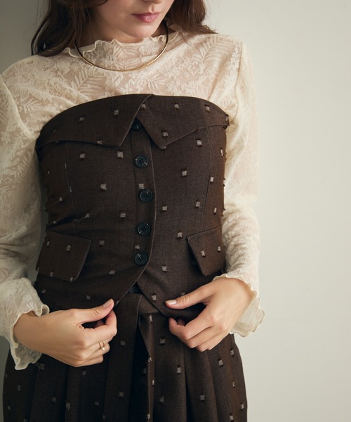 【や★プロフィールご確認ください★】ドットセットアップ Lunea セットアップ ドットデザインセットアップ レディース