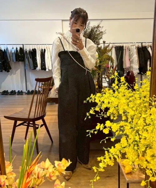 ドノバン（DONOBAN）/【Donoban】ドットフリルサロペット DONOBAN（ドノバン） サロペット オーバーオール ドットフリル