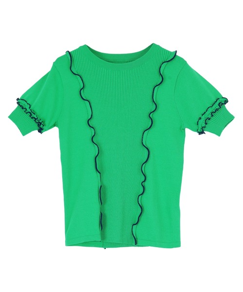 「miette」 半袖ニット FREE ブラック レディース_画像3