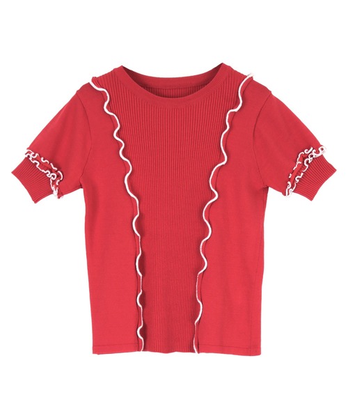 「miette」 半袖ニット FREE ブラック レディース_画像4