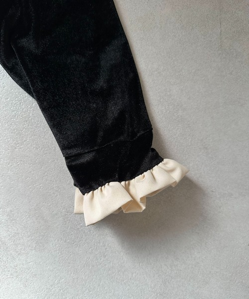 ワンピース ゴールドボタン ベロア調ミニワンピース / 韓国 Y2K ベロア調 ダブルブレスト | lulufa | 17