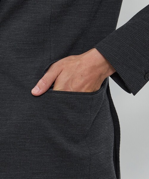 ジャケット テーラードジャケット 「L」「WEB・一部店舗限定」「FLEX JERSEY」マイクロチェックジャージーセットアップジャケット メンズの画像