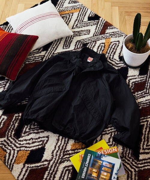 「HINSON」 ナイロンブルゾン MEDIUM オリーブ メンズ_画像7