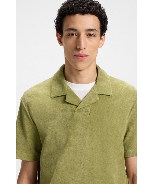 BOSS 半袖　ポロシャツ BOSS（HUGO BOSS） ポロシャツ 半袖 ジョニーカラー コットンタオル