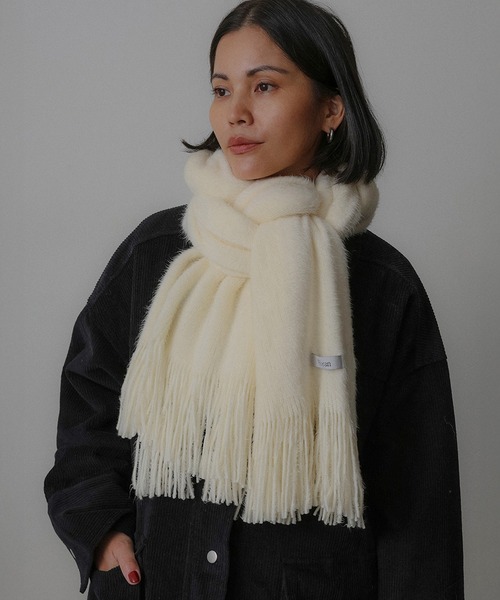 Floran マフラー ストール アクアミノ ラッセルミンク起毛 マフラー