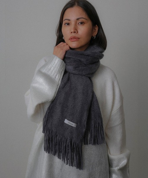 Floran マフラー ストール アクアミノ ラッセルミンク起毛 マフラー