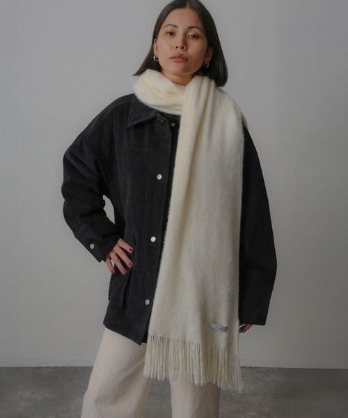 Floran マフラー ストール アクアミノ ラッセルミンク起毛 マフラー