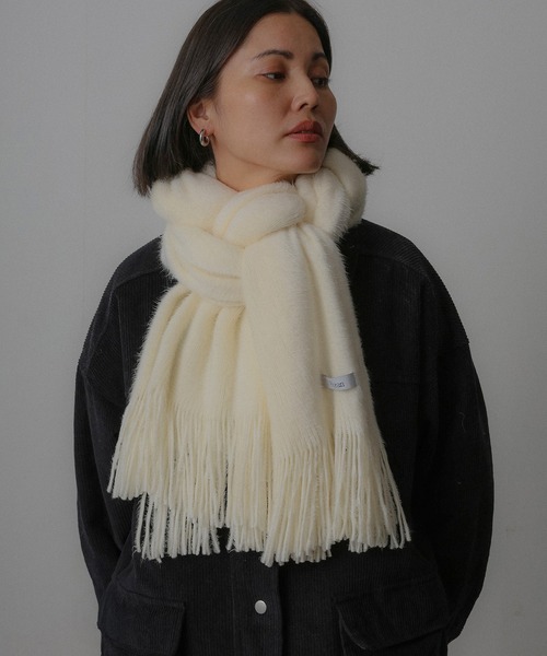 Floran マフラー ストール アクアミノ ラッセルミンク起毛 マフラー