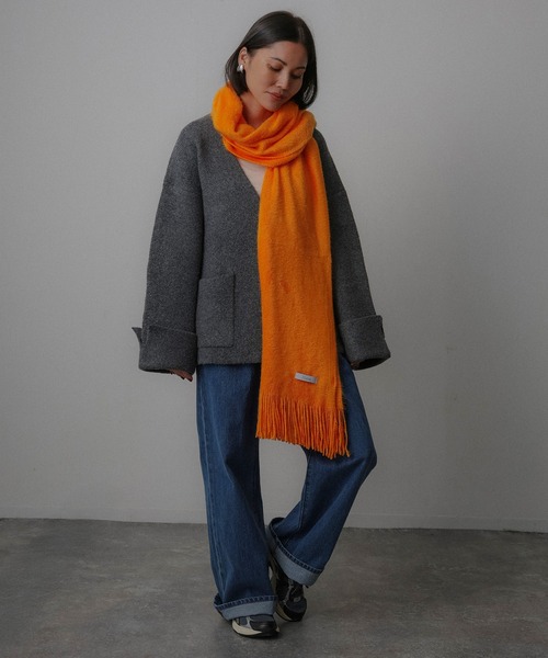 Floran マフラー ストール アクアミノ ラッセルミンク起毛 マフラー