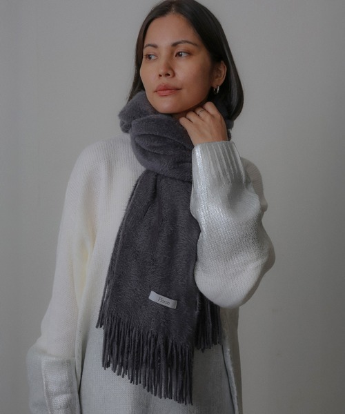 Floran マフラー ストール アクアミノ ラッセルミンク起毛 マフラー