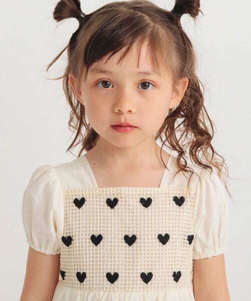 「branshes」 「KIDS」半袖ワンピース 90 アイボリー キッズ_画像6