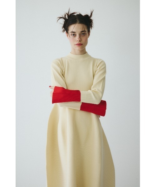 HeRIN.CYE ワンピース Bi color knit dress バイカラーニットドレス