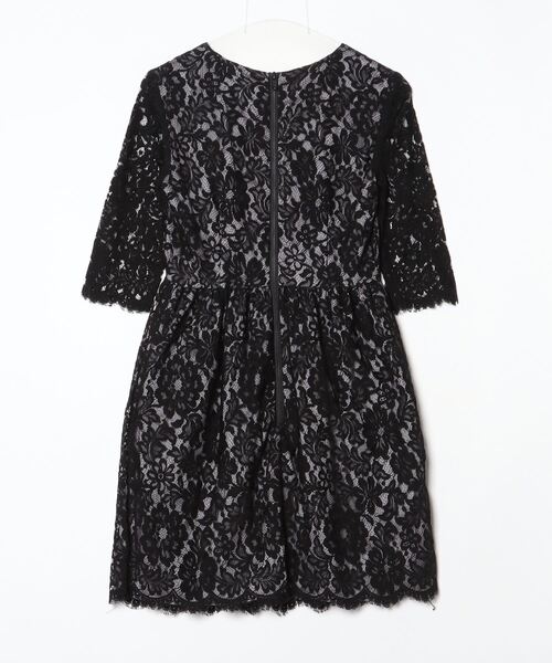 「Milly」 レース7分袖ワンピース 2 ブラック レディース_画像2