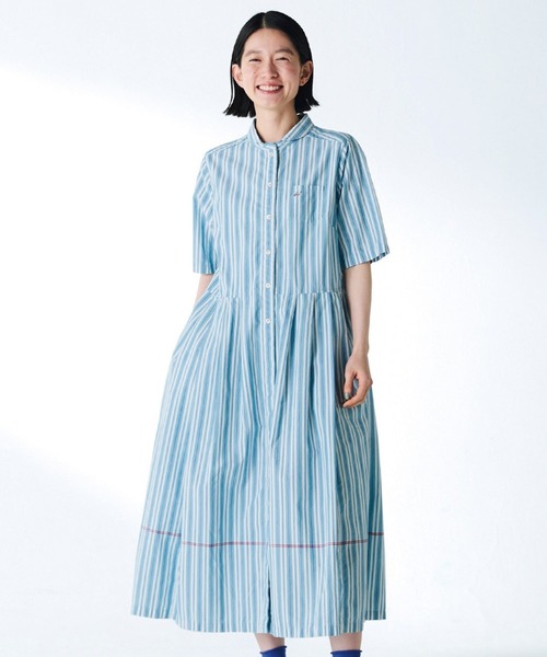 サニー様 Sunny clouds（サニークラウズ） シャツワンピース LL ライトブルー