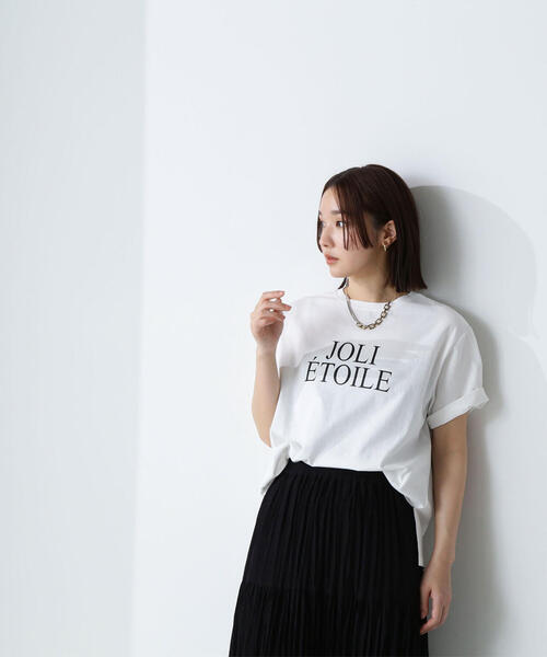 「NATURAL BEAUTY BASIC」 半袖Tシャツ FREE オフホワイト レディース_画像4