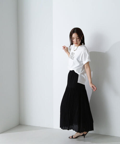「NATURAL BEAUTY BASIC」 半袖Tシャツ FREE オフホワイト レディース_画像5