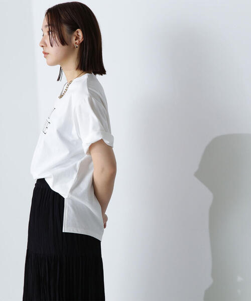 「NATURAL BEAUTY BASIC」 半袖Tシャツ FREE オフホワイト レディース_画像6