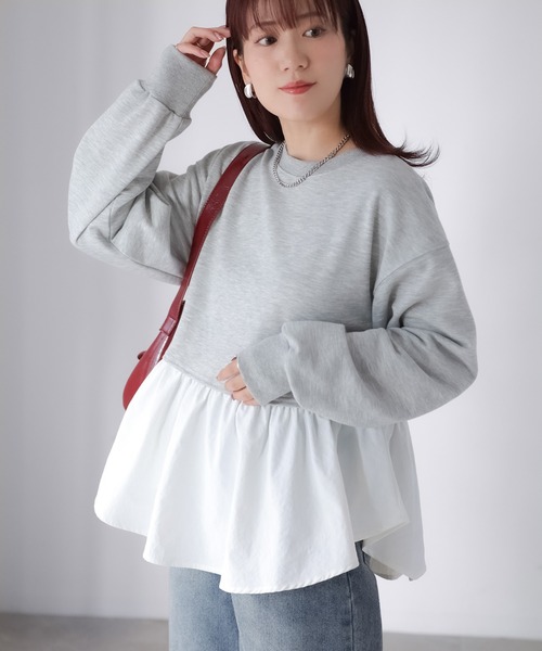 フランシュリッペ　スウェット　フリーサイズ ハーフZIPクロップドトップ[商品：PN23AW-024-1] - PUNYUS Online