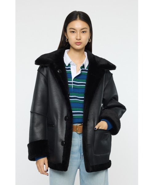 【MOUSSY】SHEARLING OVER ジャケット コート レザー MOUSSY マウジー SHEARLING OVER ジャケット コート レザー - メルカリ