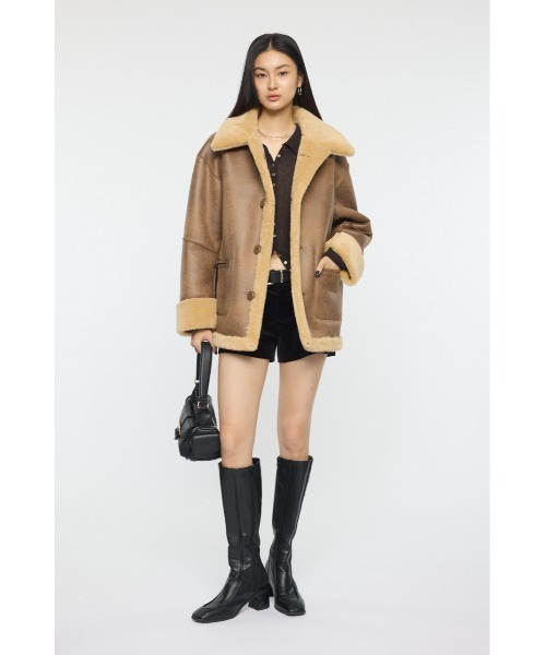MOUSSY（マウジー） コート アウター SHEARLING OVER MIDDLE