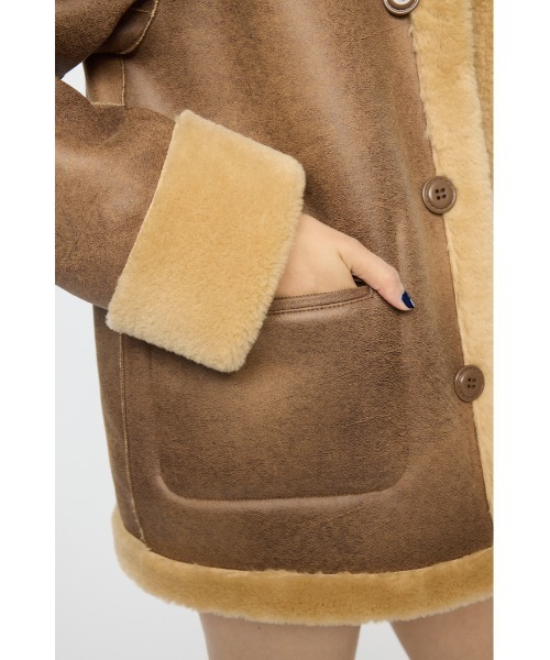 MOUSSY（マウジー） コート アウター SHEARLING OVER MIDDLE