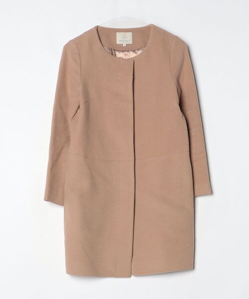【BEAUTY&YOUTH UNITED ARROWS】ノーカラーコート BEAUTY＆YOUTH UNITED ARROWS ノーカラーコート SMALL ベージュ
