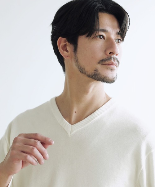 「SPU」 長袖ニット M ホワイト メンズ_画像3