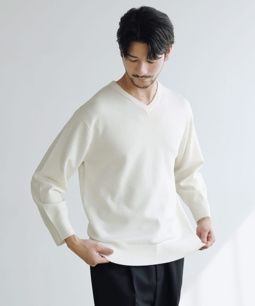 「SPU」 長袖ニット M ホワイト メンズ_画像4