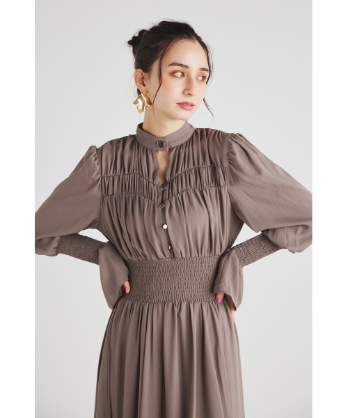 「rienda」 長袖ワンピース SMALL ライトブラウン レディース_画像2