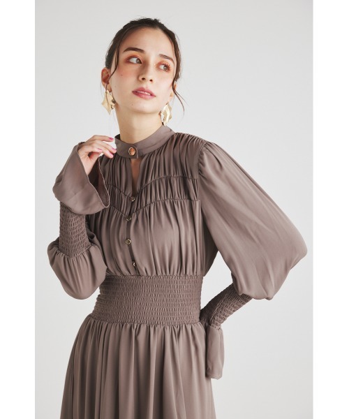 「rienda」 長袖ワンピース SMALL ライトブラウン レディース_画像3